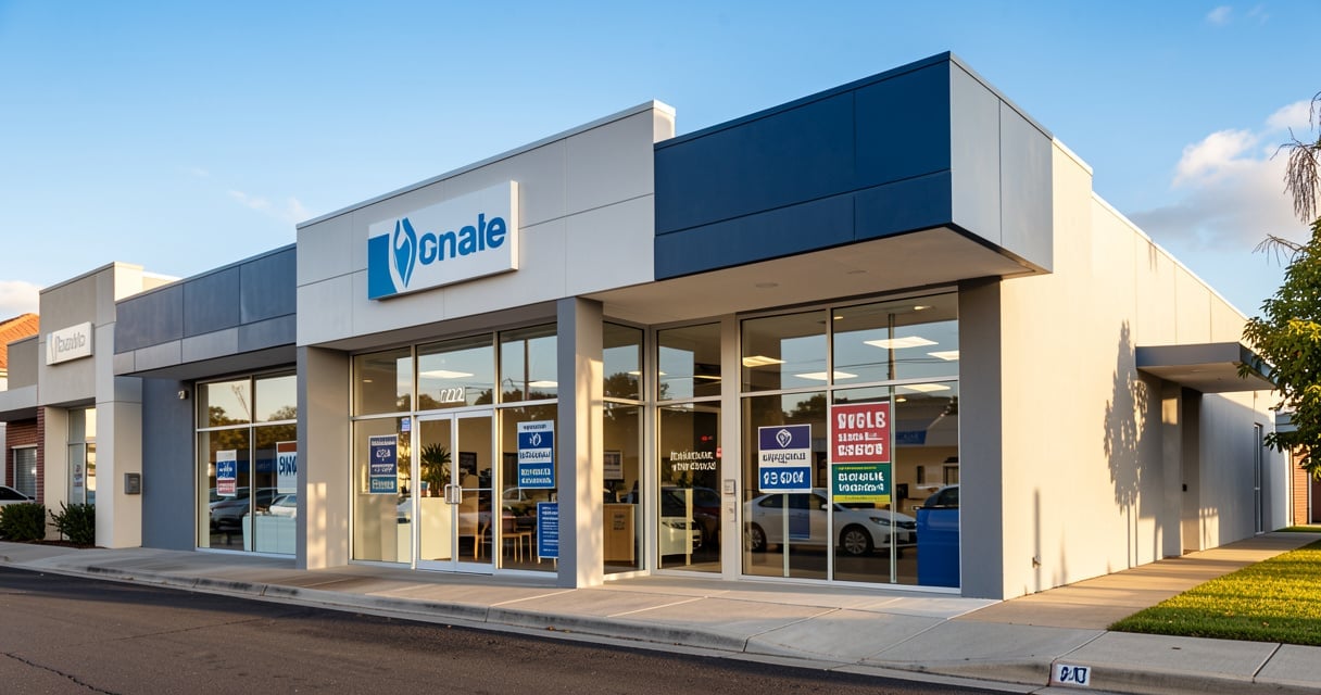 Bâtiment commercial moderne représentant l'achat de locaux professionnels par une entreprise