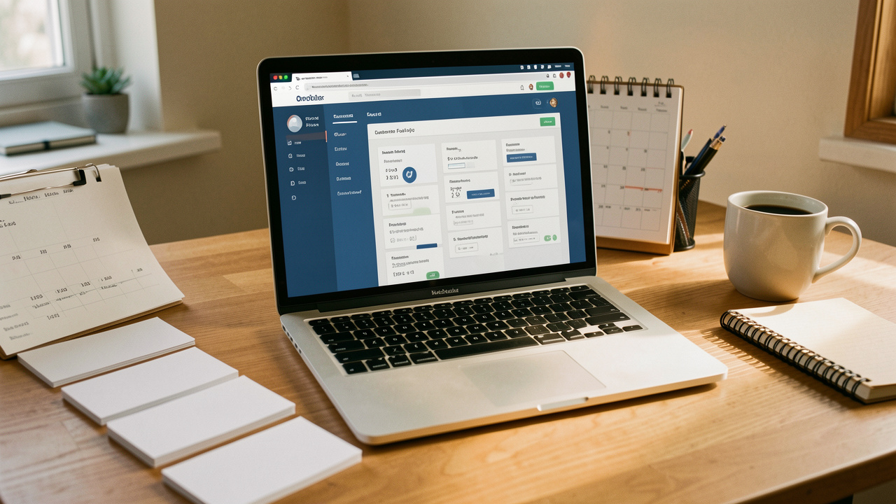 Espace de travail organisé illustrant le suivi des prospects d’une PME et la planification des relances sans recrutement.